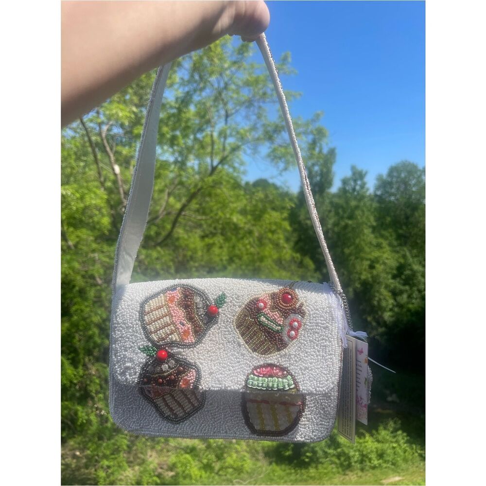Viral Beaded Bag - Cupcakes Design - viral beaded purse from TJMaxx TikTok trend